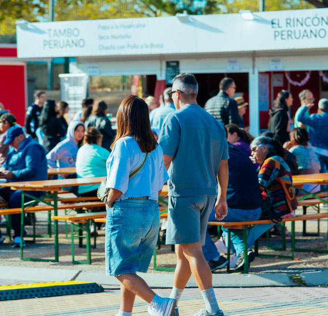 Evento gastronómico con expositores